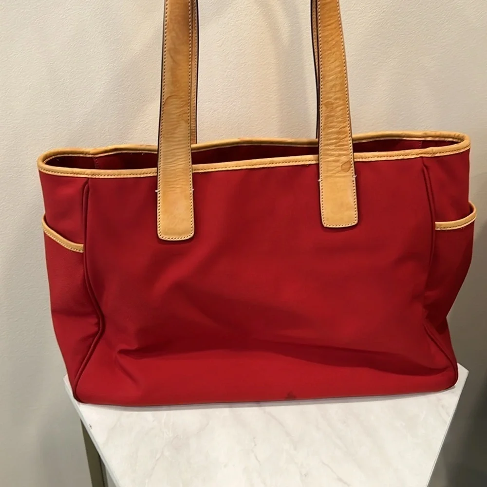 🔥Coach Red and Tan Totes with Gold Hardware Diaper Bag🔥